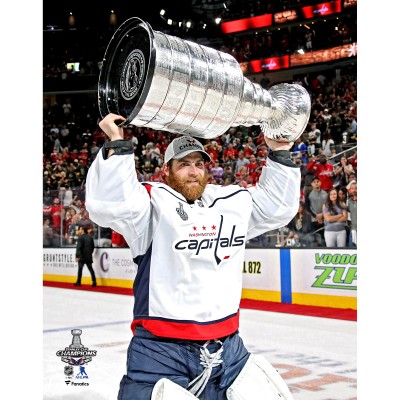 Unsigned Washington Capitals Braden Holtby Fanatics Authentic 2018 Stanley Cup Champions Raising Cup Photograph