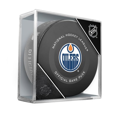 Шайба Edmonton Oilers Unsigned InGlasCo 2019 Model Official Game