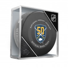 Buffalo Sabres Unsigned InGlasCo 2019 Model 50th Anniversary Season Official Game Puck