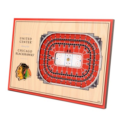 Chicago Blackhawks 14 x 10.5 3D StadiumViews Desktop Display