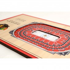Chicago Blackhawks 14 x 10.5 3D StadiumViews Desktop Display