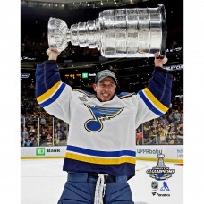 Unsigned St. Louis Blues Jordan Binnington Fanatics Authentic 2019 Stanley Cup Champions Raising Cup Photograph