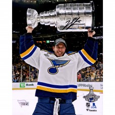 Autographed St. Louis Blues Jordan Binnington Fanatics Authentic 8 x 10 2019 Stanley Cup Champions Raising Cup Photograph