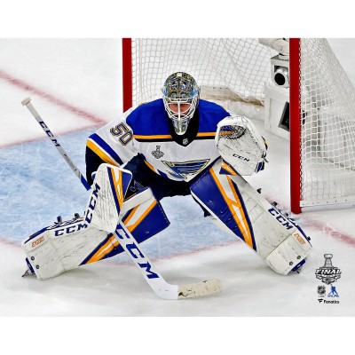 Unsigned St. Louis Blues Jordan Binnington Fanatics Authentic 2019 Stanley Cup Final Game 5 In Net vs. Boston Bruins Photograph