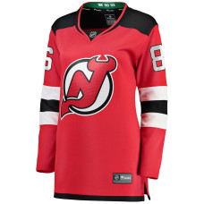 Женская джерси New Devils Jack Hughes Fanatics Red Home Breakaway