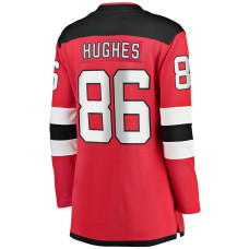 Женская джерси New Devils Jack Hughes Fanatics Red Home Breakaway