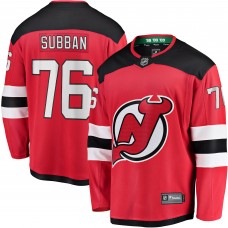 P.K. Subban New Jersey Devils Youth Home Breakaway Player Jersey - Red