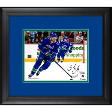 Autographed Vancouver Canucks Daniel Sedin Fanatics Authentic Framed 8 x 10 Blue Jersey Skating Photograph