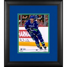 Autographed Vancouver Canucks Henrik Sedin Fanatics Authentic Framed 8 x 10 Blue Jersey Skating Photograph