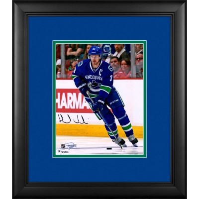 Autographed Vancouver Canucks Henrik Sedin Fanatics Authentic Framed 8 x 10 Blue Jersey Skating Photograph