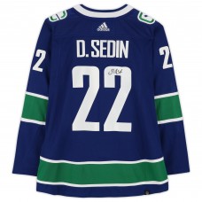 Autographed Vancouver Canucks Daniel Sedin Fanatics Authentic Blue Adidas Authentic Jersey