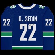 Autographed Vancouver Canucks Daniel Sedin Fanatics Authentic Blue Adidas Authentic Jersey