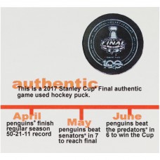 Запонки Pittsburgh Penguins Tokens & Icons 2017 Stanley Cup Finals Game-Used Puck