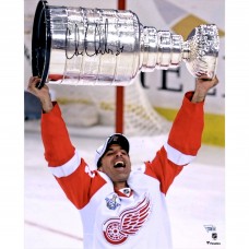 Autographed Detroit Red Wings Chris Chelios Fanatics Authentic 16 x 20 Raising Cup Photograph