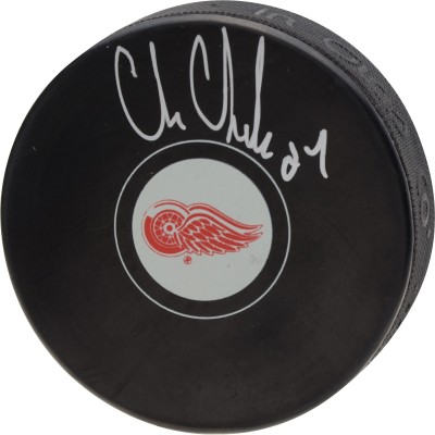 Autographed Detroit Red Wings Chris Chelios Fanatics Authentic Hockey Puck