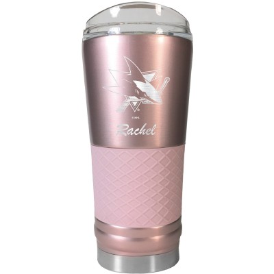 San Jose Sharks 24oz. Personalized Rose Gold Draft Tumbler