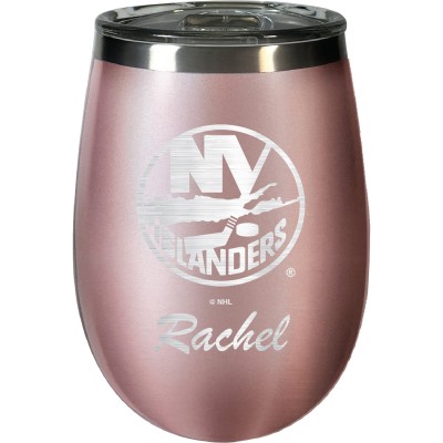 Именной бокал  New York Islanders 12oz. Rose Gold