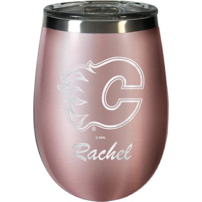 Именной бокал  Calgary Flames 12oz. Rose Gold