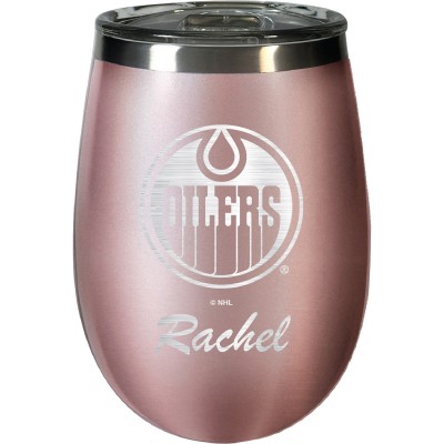 Edmonton Oilers 12oz. Personalized Rose Gold Wine Tumbler