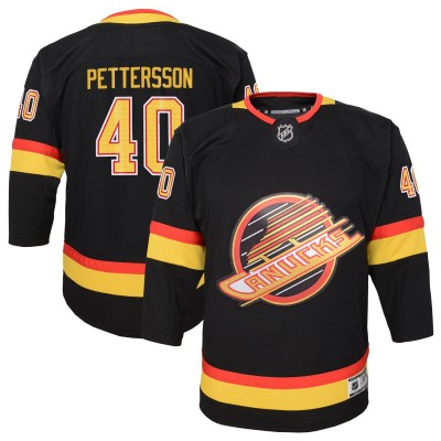 Игровая джерси Elias Pettersson Vancouver Canucks Youth 2019/20 Flying Skate Premier - Black