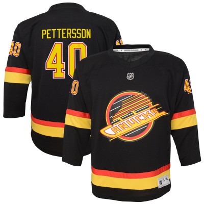 Игровая джерси Elias Pettersson Vancouver Canucks Youth 2019/20 Flying Skate Replica- Black