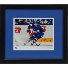 Autographed Toronto Maple Leafs John Tavares Fanatics Authentic Framed 8 x 10 Blue Jersey Turning Photograph