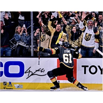 Autographed Vegas Golden Knights Mark Stone Fanatics Authentic 8 x 10 Goal Celebration Photograph