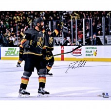 Autographed Vegas Golden Knights Deryk Engelland Fanatics Authentic 16 x 20 Black Jersey Goal Celebration Photograph