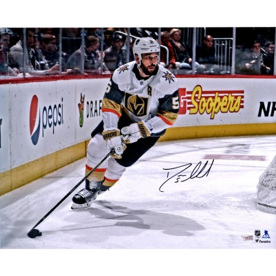 Autographed Vegas Golden Knights Deryk Engelland Fanatics Authentic 16 x 20 White Jersey Skating Photograph