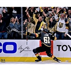 Autographed Vegas Golden Knights Mark Stone Fanatics Authentic 16 x 20 Goal Celebration Photograph
