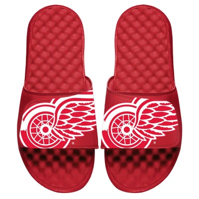 Detroit Red Wings ISlide Blown Up Logo Slide Sandals - Red