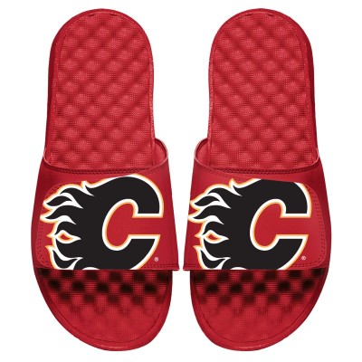 Шлепки Calgary Flames ISlide Youth Blown Up Logo - Red