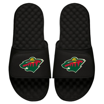 Шлепки Minnesota Wild ISlide Primary Logo Slide - Black - оригинальная атрибутика Миннесота Уайлд