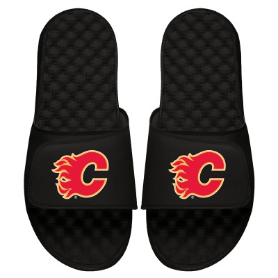 Шлепки Детские шлепки Calgary Flames ISlide Primary Logo - Black