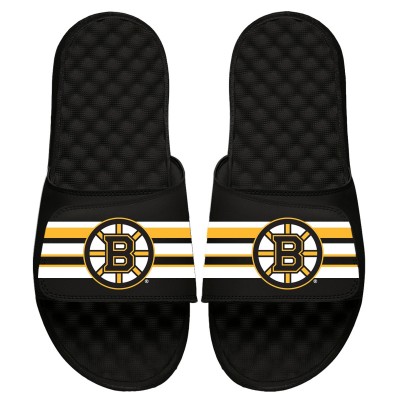 Шлепки Boston Bruins ISlide Stripe Logo - оригинальная атрибутика Бостон Брюинз