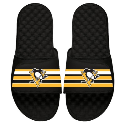 Шлепки Pittsburgh Penguins ISlide Stripe Logo Slide - Black