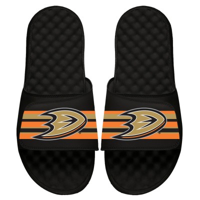 Шлепки Детские шлепки Anaheim Ducks ISlide Stripe Logo - Black