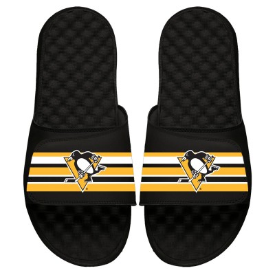 Шлепки Детские шлепки Pittsburgh Penguins ISlide Stripe Logo - Black