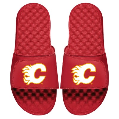 Шлепки Calgary Flames ISlide Vintage Logo Slide - Red - оригинальная атрибутика Калгари Флэймз