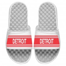 Detroit Red Wings ISlide Vintage Logo Slide Sandals - White