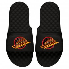 Vancouver Canucks ISlide Youth Vintage Logo Slide Sandals - Black