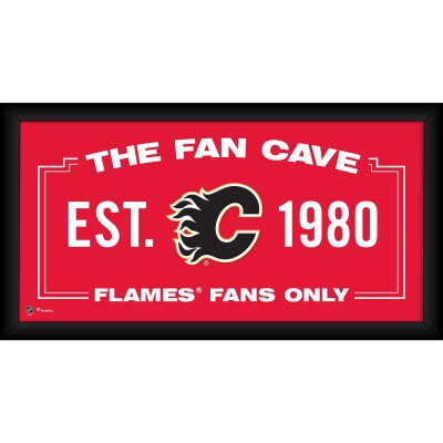 Calgary Flames Fanatics Authentic Framed 10 x 20 Fan Cave Collage