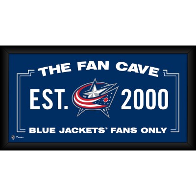 Columbus Blue Jackets Fanatics Authentic Framed 10 x 20 Fan Cave Collage