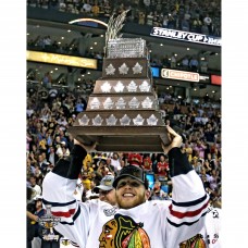 Unsigned Chicago Blackhawks Patrick Kane Fanatics Authentic 2013 Stanley Cup Champions Raising Conn Smythe Photograph