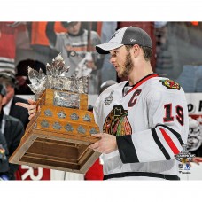 Unsigned Chicago Blackhawks Jonathan Toews Fanatics Authentic 2010 Stanley Cup Champions Raising Conn Smythe Photograph
