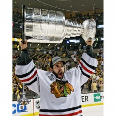 Unsigned Chicago Blackhawks Corey Crawford Fanatics Authentic 2013 Stanley Cup Champions Raising Cup Photograph