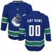 Подростковая Vancouver Canucks Blue Replica Custom Jersey