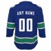 Подростковая Vancouver Canucks Blue Replica Custom Jersey