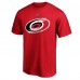 Футболка Carolina Hurricanes Sebastian Aho Fanatics Red Team Authentic Stack Name & Number