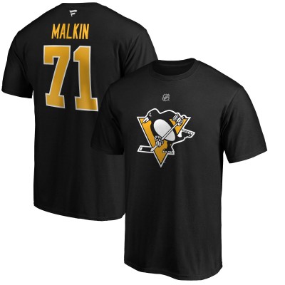 Футболка Evgeni Malkin Pittsburgh Penguins Authentic Stack - Black